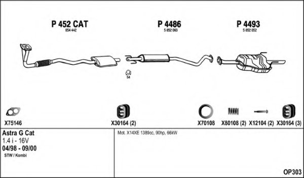 FENNO OP303 Exhaust System